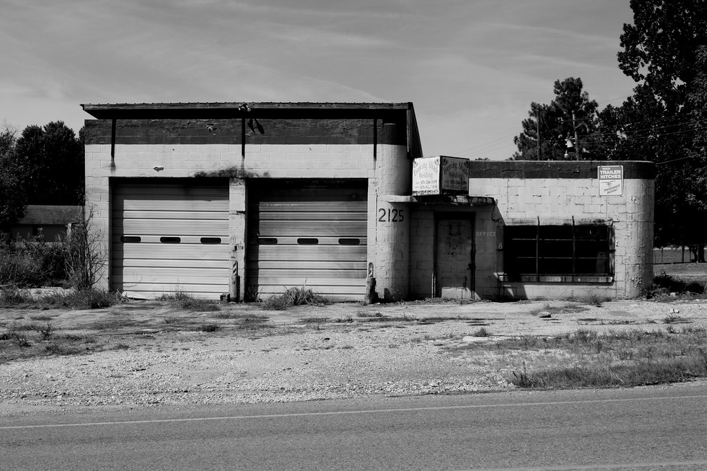 Evening Shade Black, White, and a Red Door Flickr