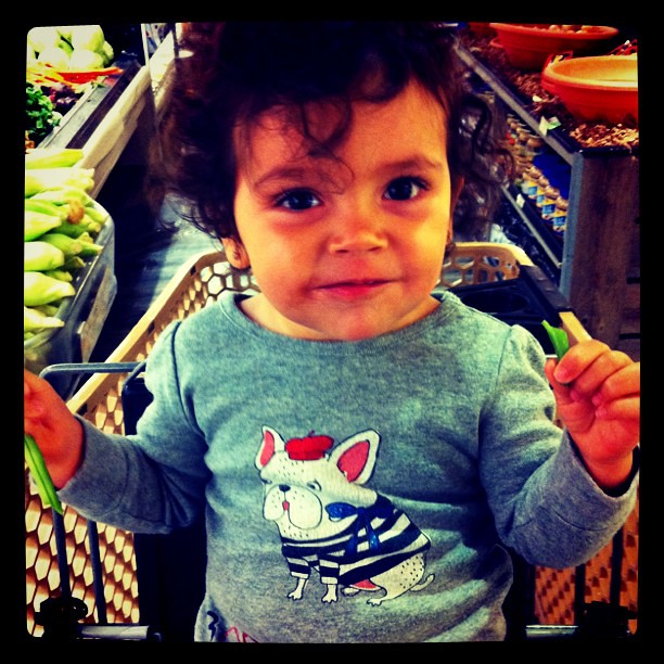 Eating raw green beans... Angela Hoffman Flickr