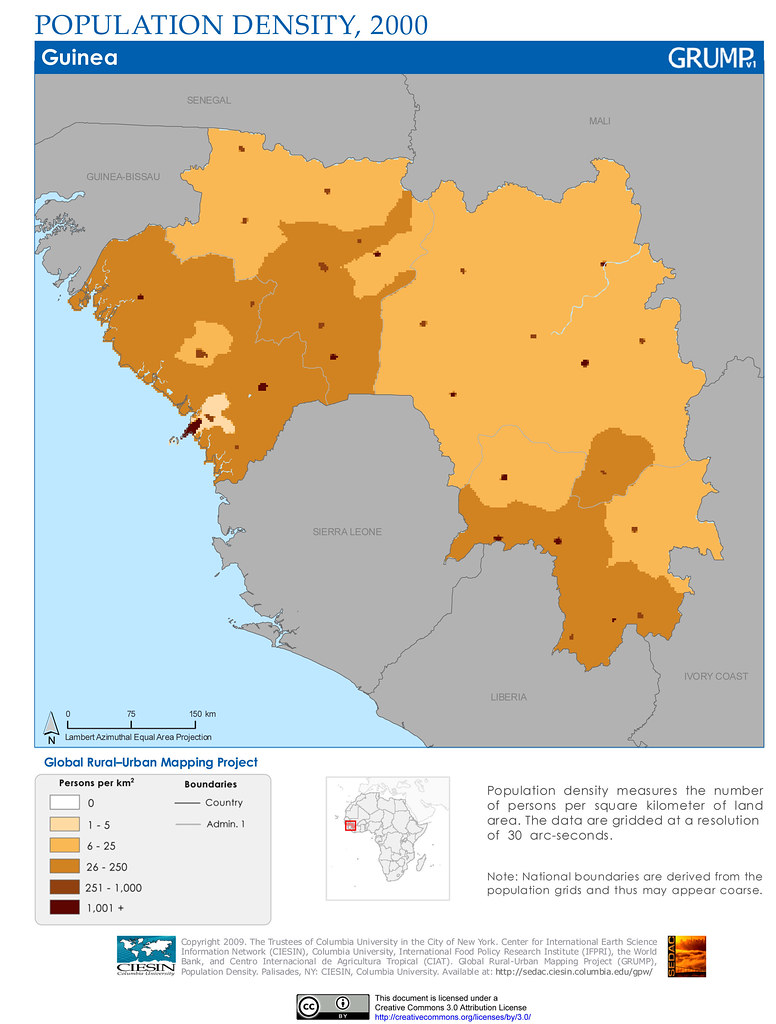 Guinea Population Density, 2000 Population density measur… Flickr
