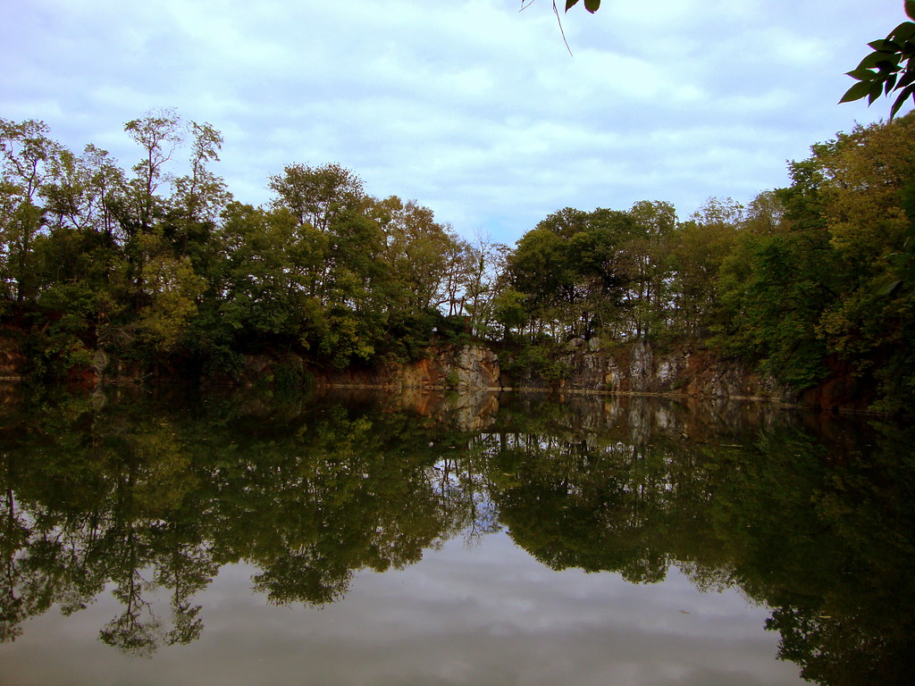 The Quarry Pond Fountain Rock Park. Mark Flickr