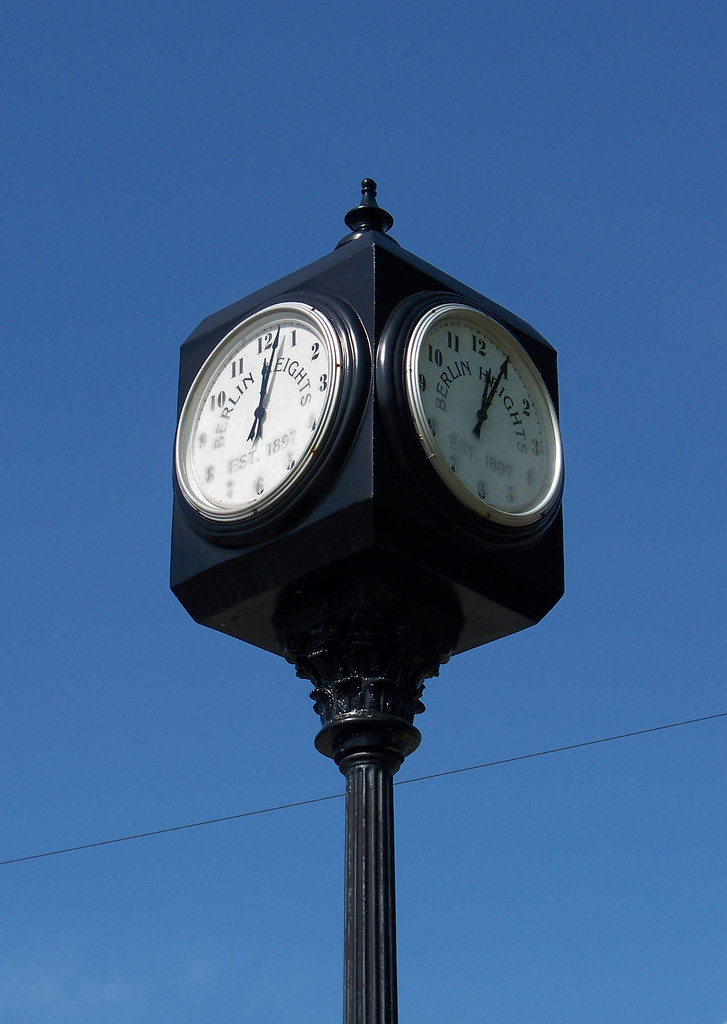 OH Berlin Heights Clock Clock on a post in Berlin Height… Flickr