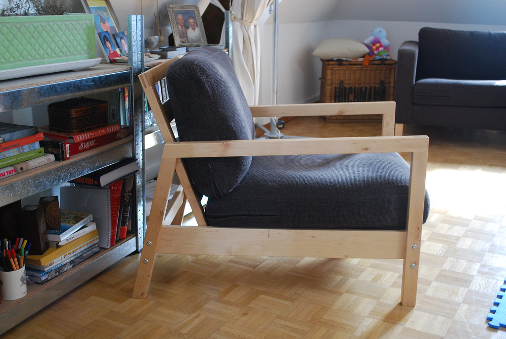 Ikea Lillberg ChairSOLD! Birch finish. New black cushion … Flickr