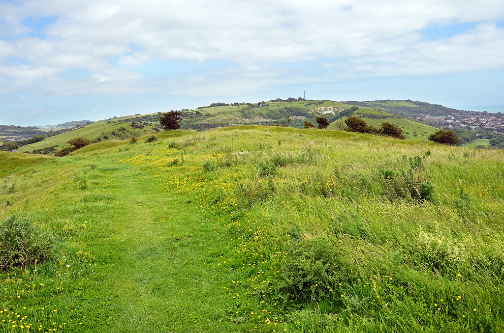 Folkestone Downs The steep hills or Downs of Folkestone ar… Flickr