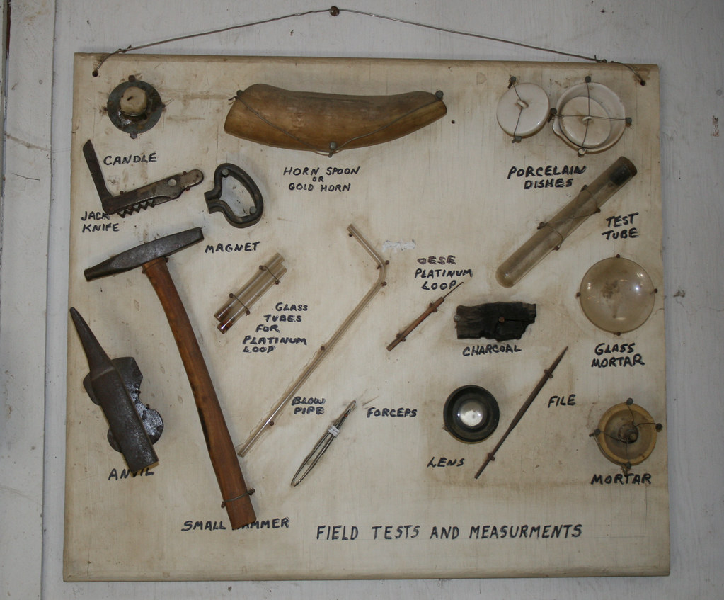 Gold mine field testing tools Eagle & High Peak Mine (1870… Flickr