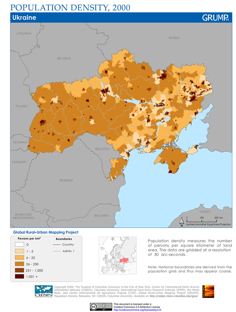 Ukraine Population Density, 2000 Population density measu… Flickr