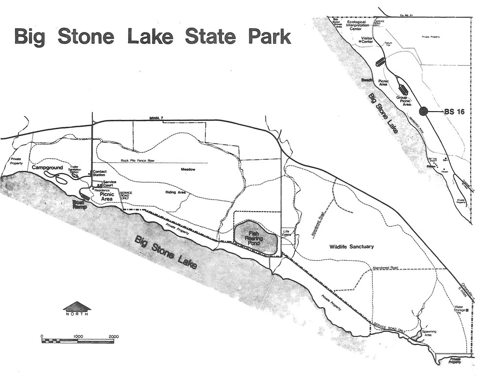 Big Stone Lake Map Big Stone Lake State Park map (1974) This map of Blue Ston… Flickr