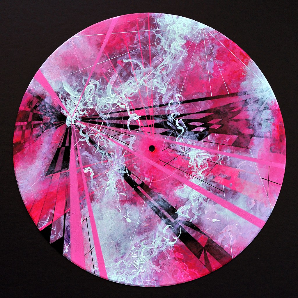 Elly Acrylic paint and oil paint markers on vinyl Tilde Ann Thurium