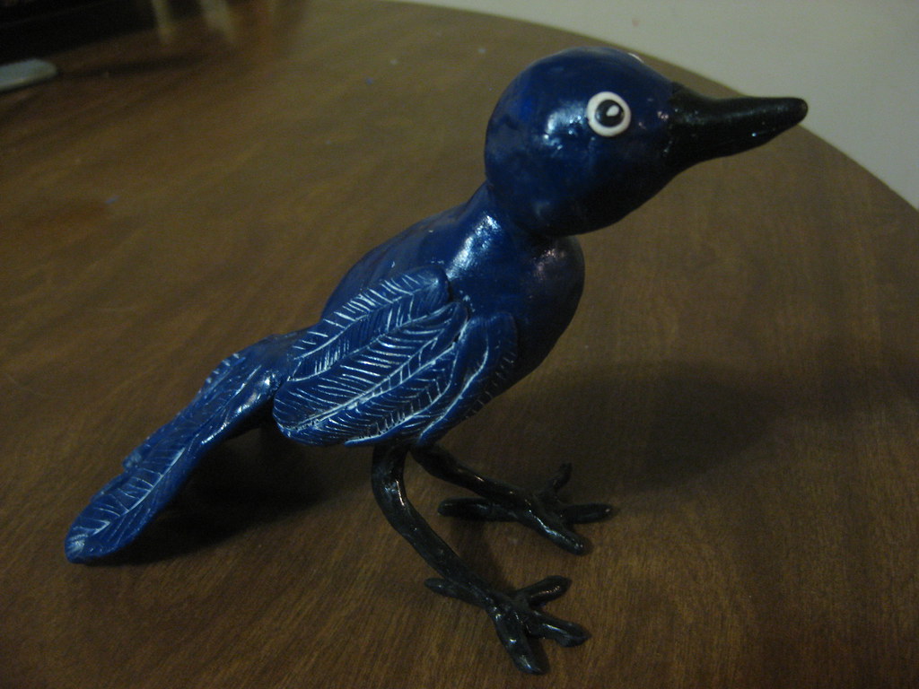 polymer clay bird polymer clay bird has a beautiful blue b… Flickr