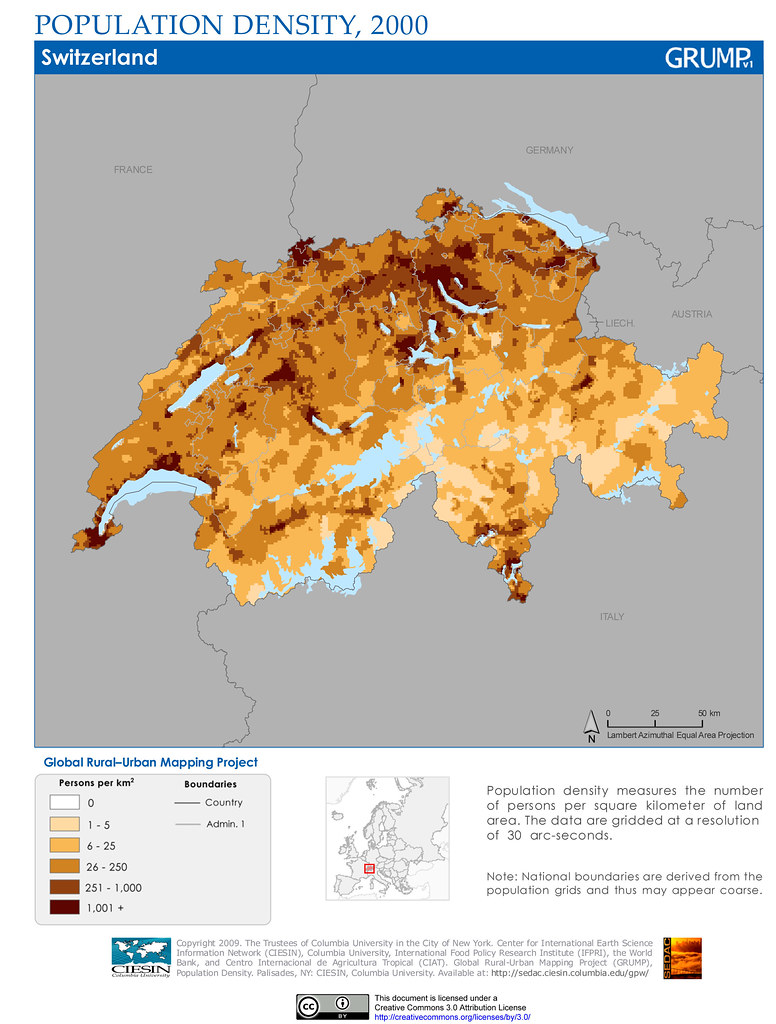 Switzerland Population Density, 2000 Population density m… Flickr