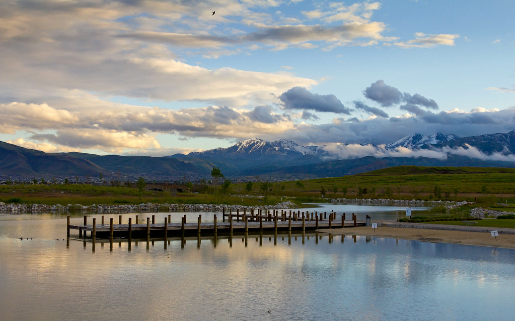 McMahon Bay Pier at Oquirrh Lake After a rainstorm at McMa… Flickr