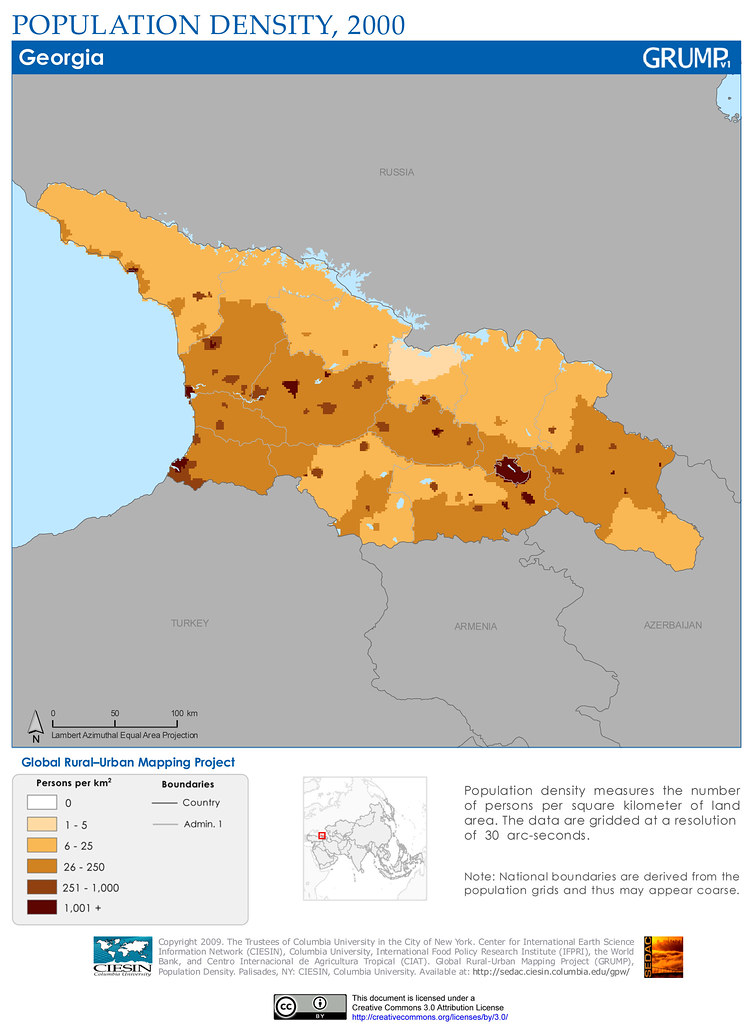 Ga Population Density Map