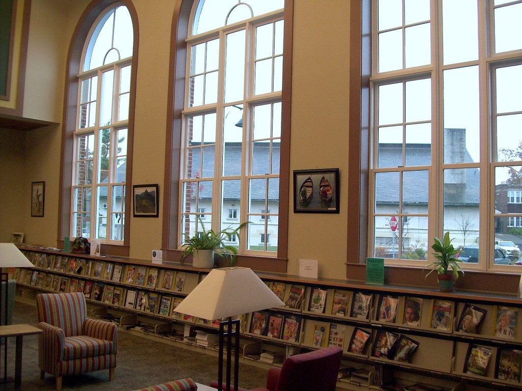 Old Moorestown Library From New Building Looking out onto … Flickr