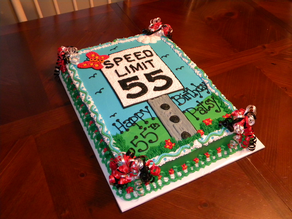 Speed Limit 55 Birthday Cake Jennifer Flickr