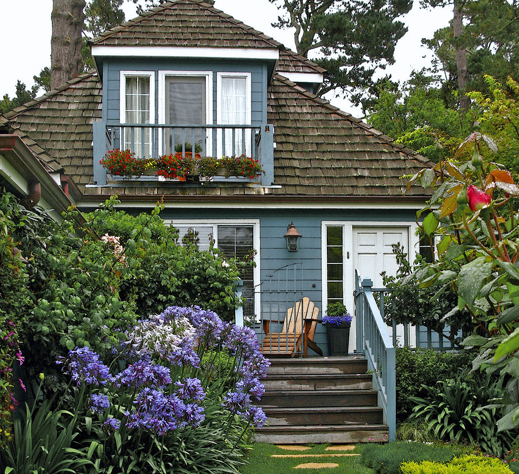 The Little Blue House A print of this cottage can be purch… Flickr