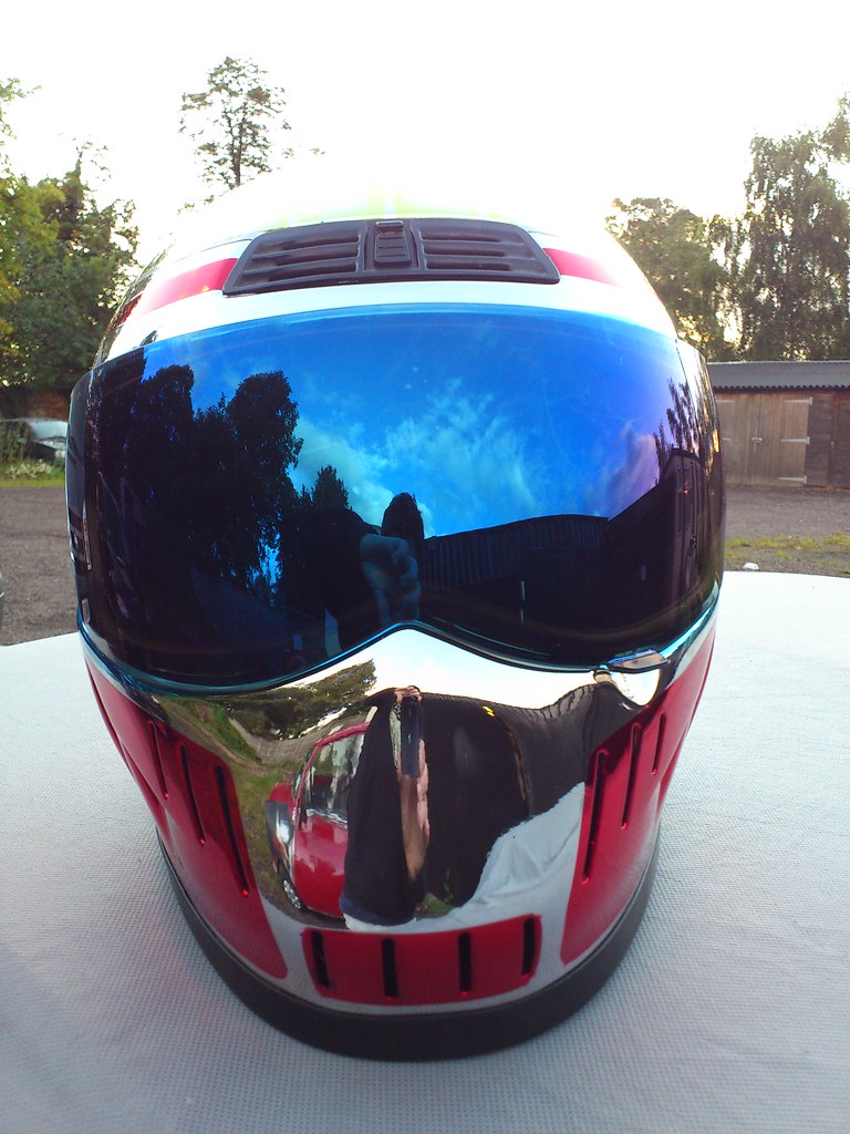 chrome painted motorcycle helmet chrome paint motorcycle h… Flickr