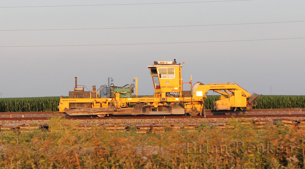 Rail repair car Passed these decoupled rail (train tracks… Flickr