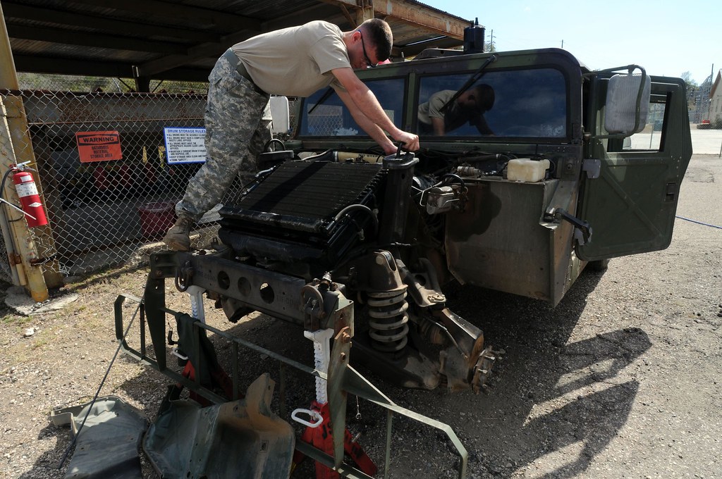 Tune Up A military mechanic is trained to repair both vehi… Flickr