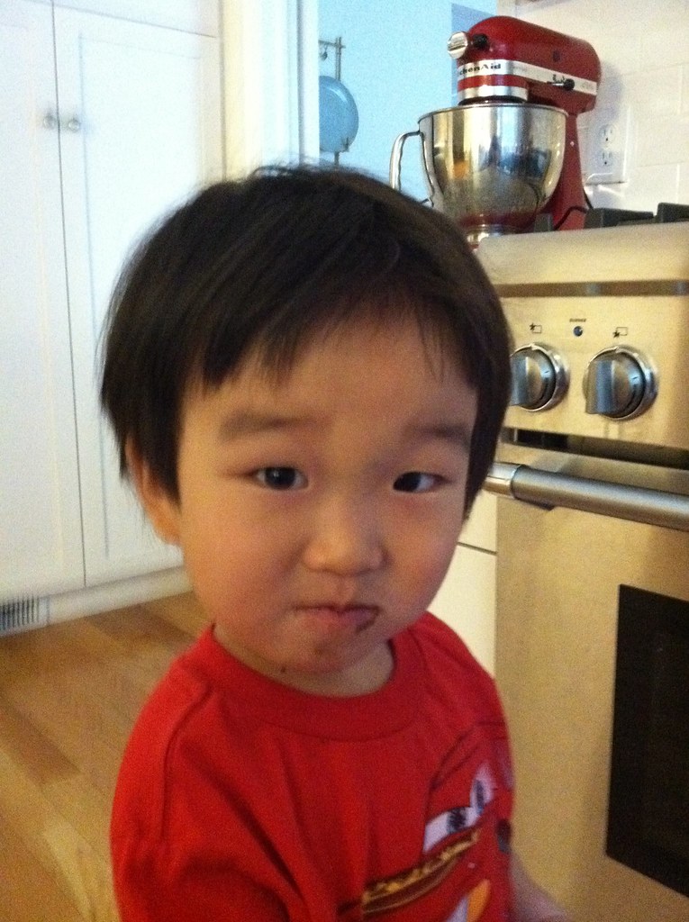 Chocolate Face After eating a chocolate covered Pocky. Edward Liu