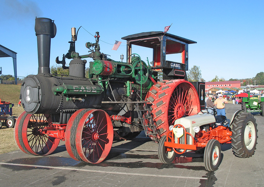 Case 110 steam traction engine and Ford 8N a photo on Flickriver