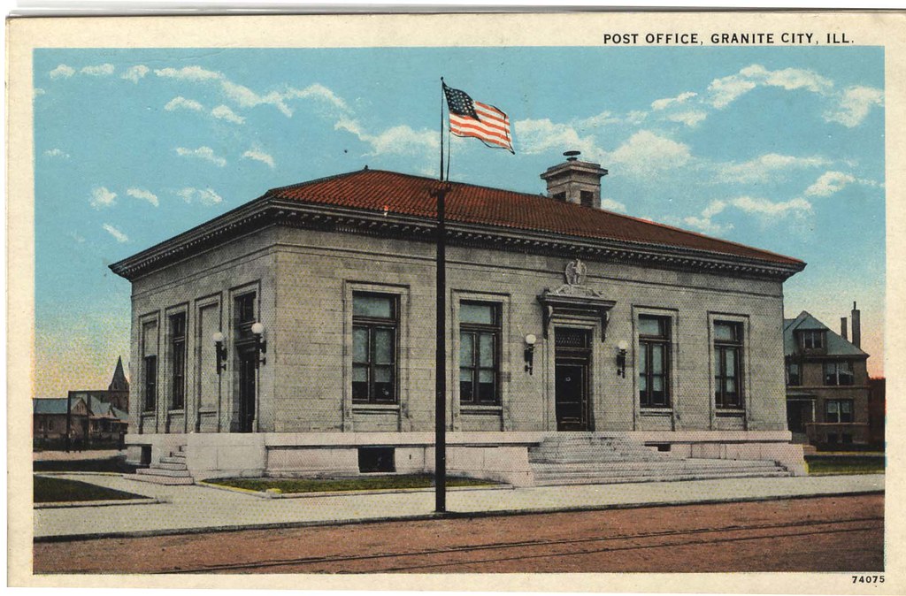 Postcard Granite City Post Office Courtesy of the Madiso… Flickr