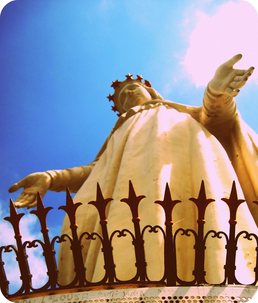 Harissa A statue of Mother Mary in Lebanon. my tumblr Sarabbify