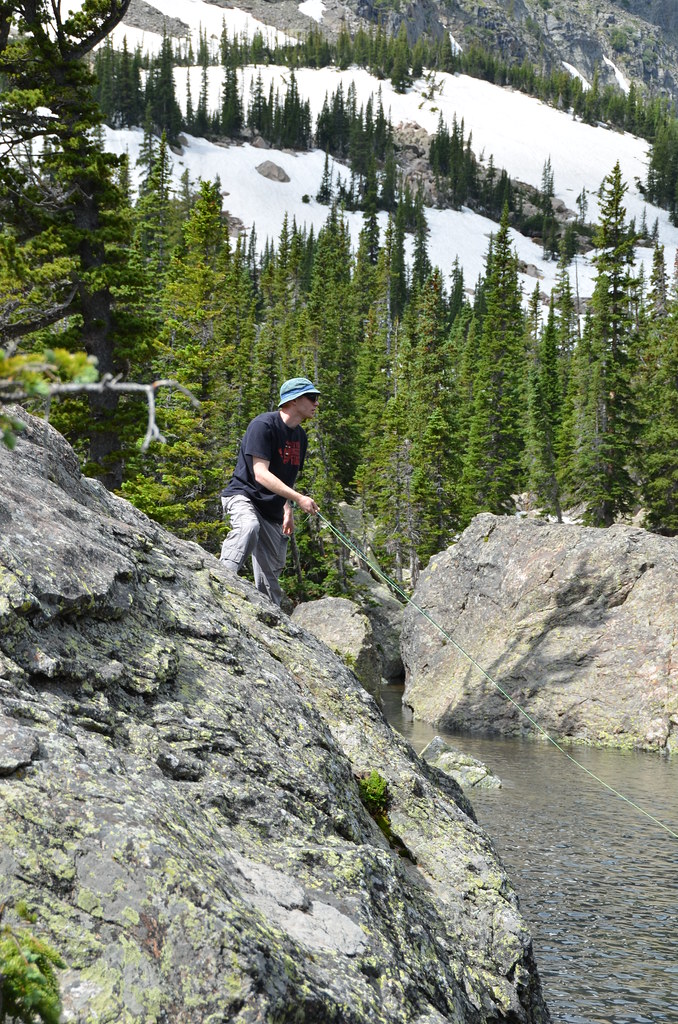 Pictures 2001 3 071 Christopher fishing in Lake Haiyaha. David Stull Flickr