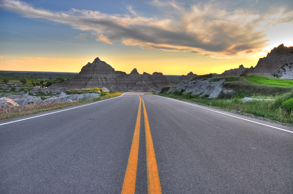 Curves Ahead Looking down the main road into our Badlands … Flickr