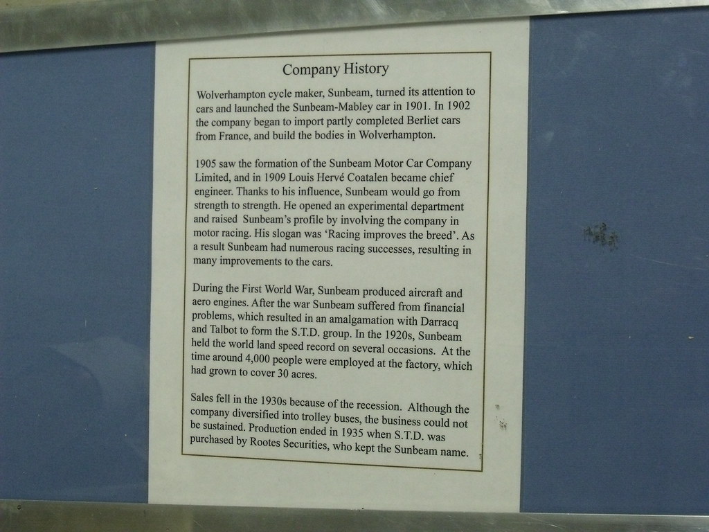 Black Country Living Museum Bradburn & Wedge Ltd Sunbeam Dawn