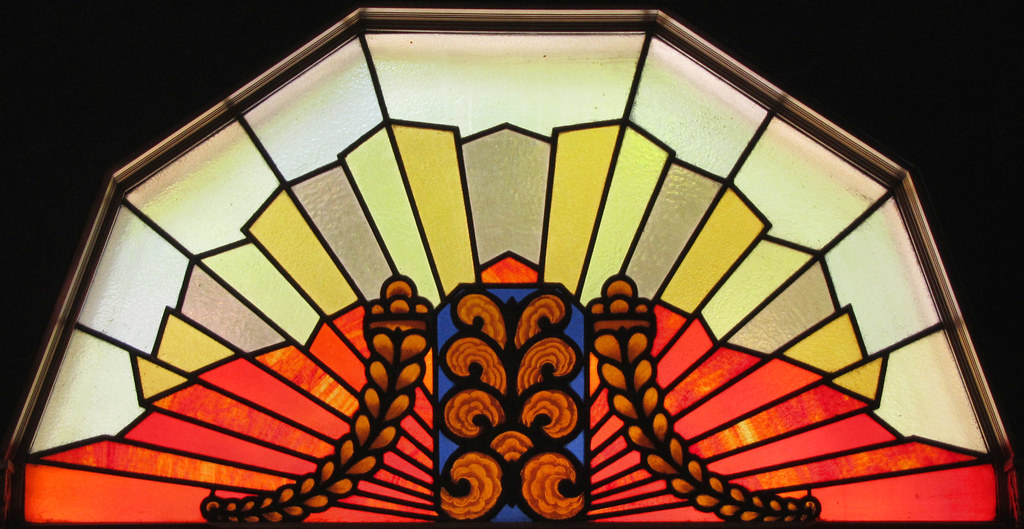 Seattle Exchange Building Fanlight Art Deco stained glass … Flickr