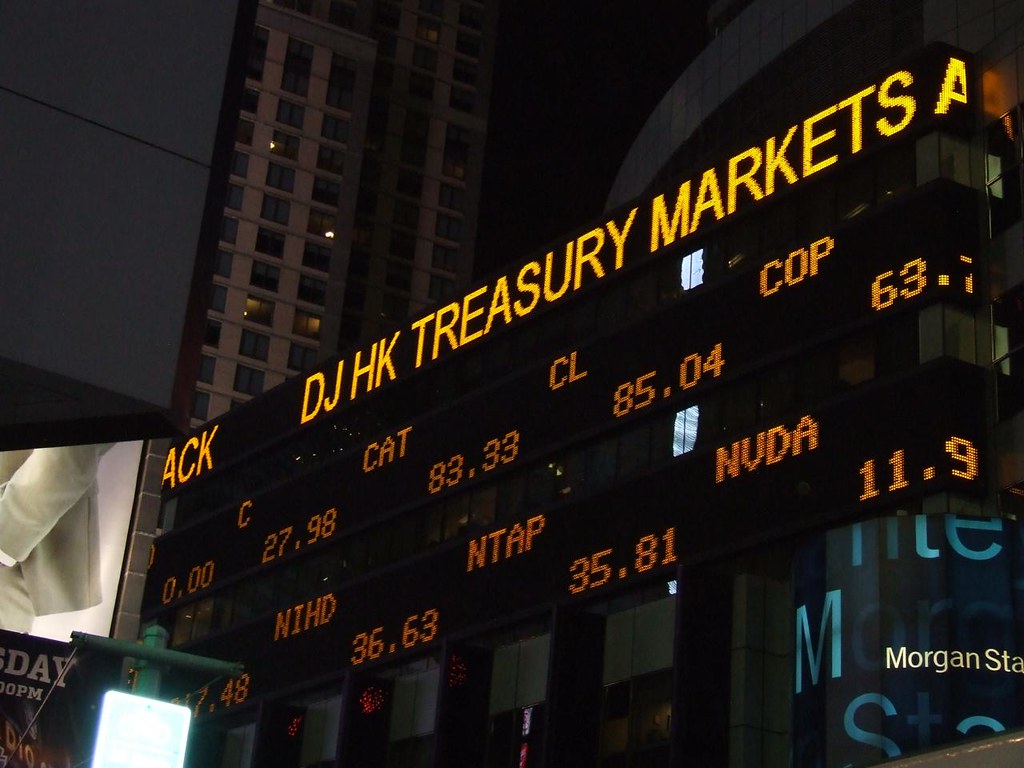 Times Square Stock Ticker The famous stock ticker in Times… Flickr