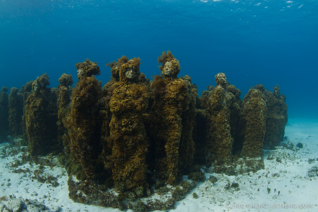 echeng110818_045321A Statues off the coast of Isla Mujeres… Eric