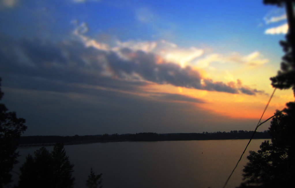 Sunset over the Dam Lake Tillery, Mt Gilead, NC Betsy Dorsett Flickr