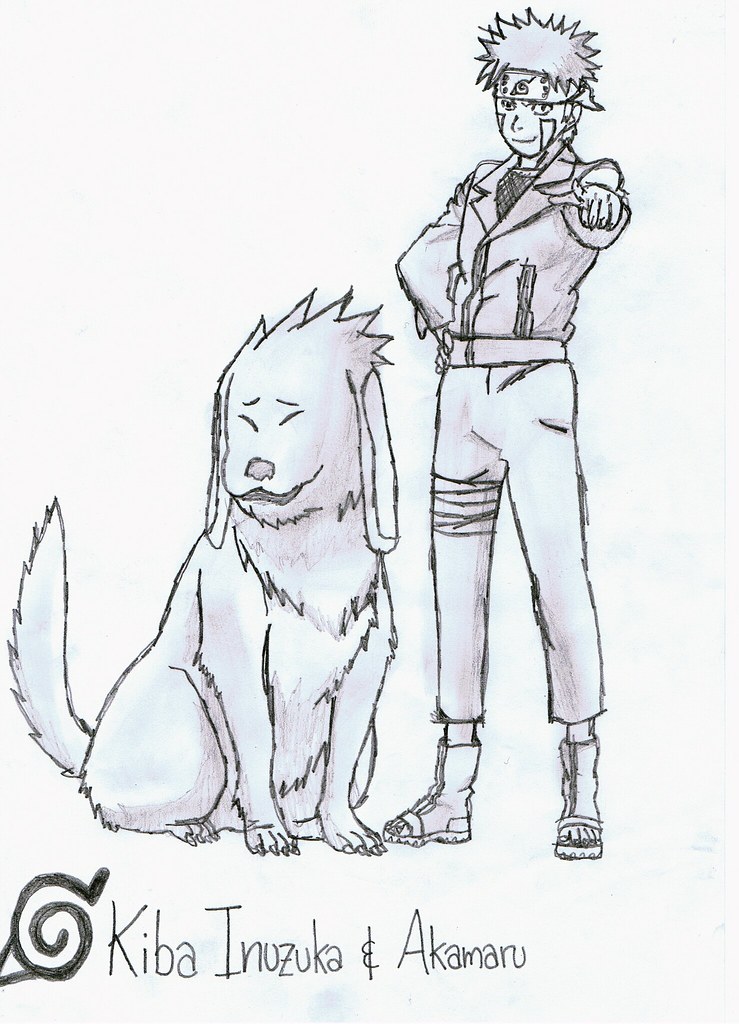 Ninja World How To Draw Kiba From Naruto