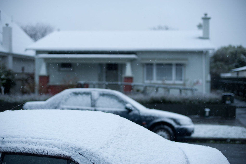 Probably the first snow in Palmerston North for 38 years Flickr