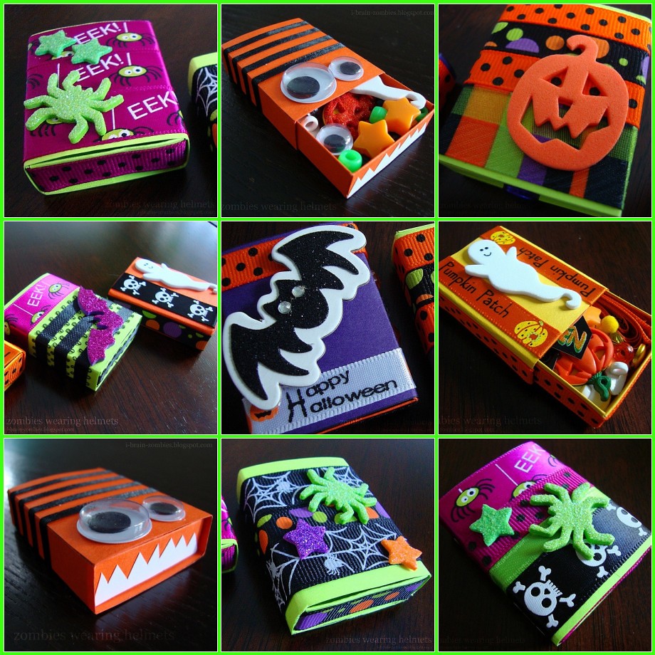 Halloween Matchbox Mosaic 1. purple & green spider matchbo… Flickr