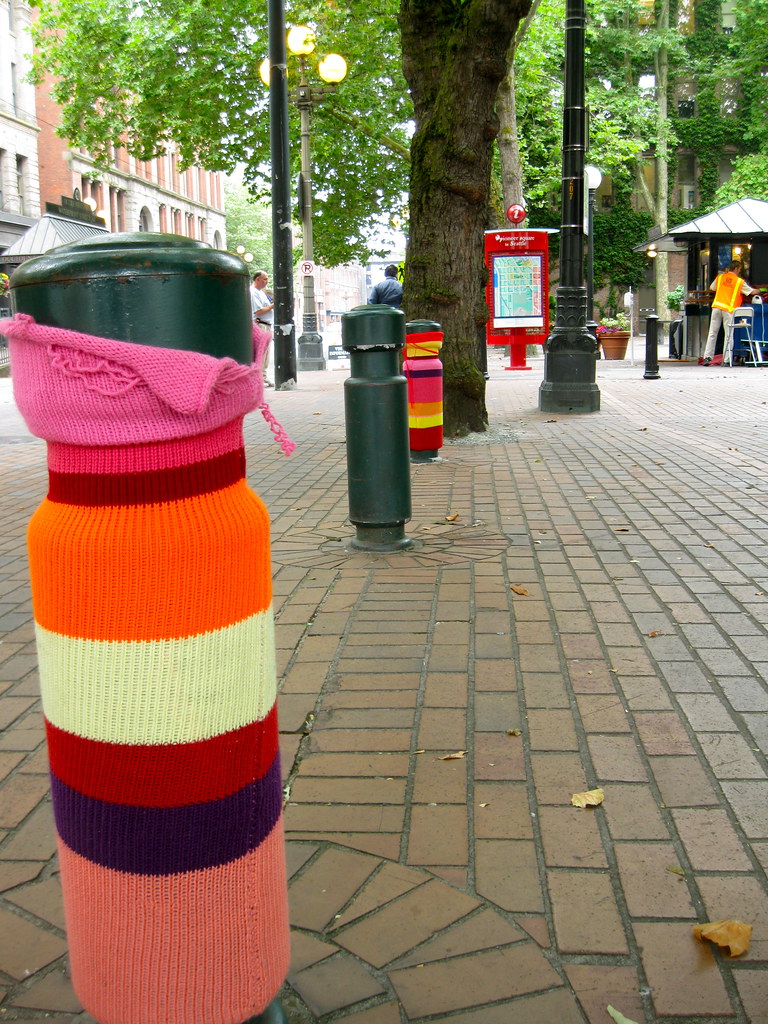 Yarn bombs Our thiscentury phenomenon of yarn bombing fas… Flickr