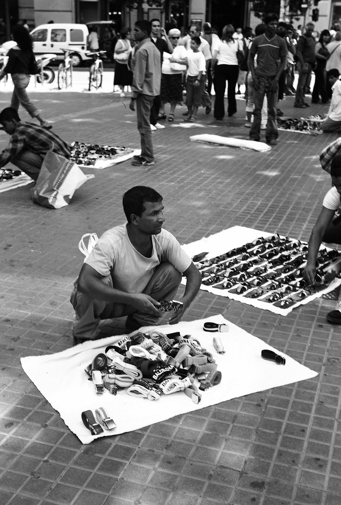 Street hawker in Barcelona Street seller in Barcelona Take… Flickr