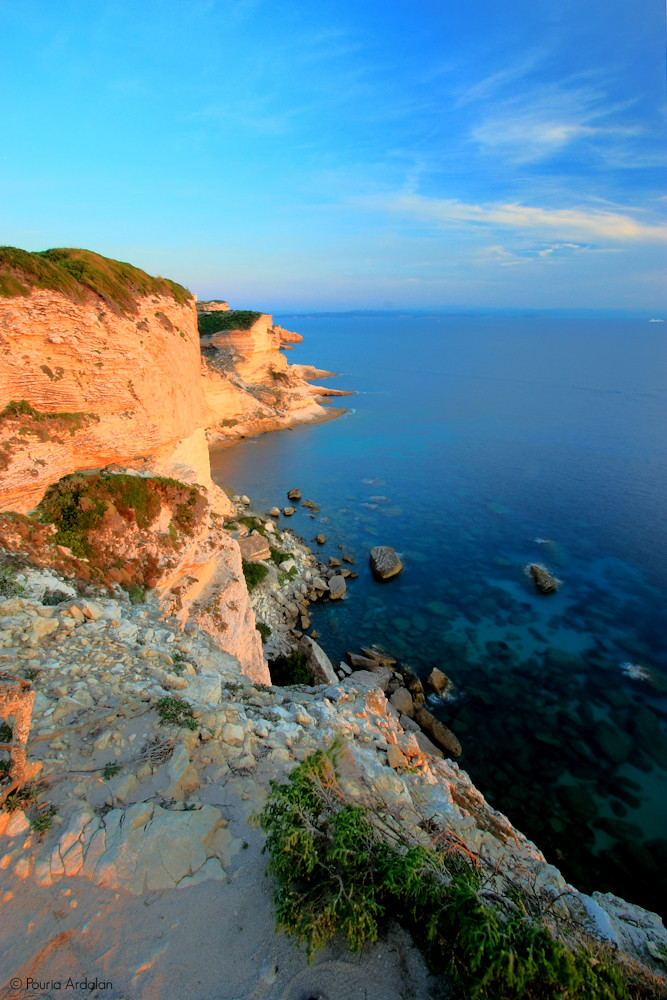 Couché de Soleil sur les falaises de Bonifacio La