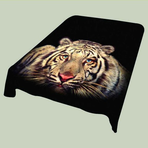 White Tiger Mink Blanket An elegant mink blanket that will… Flickr