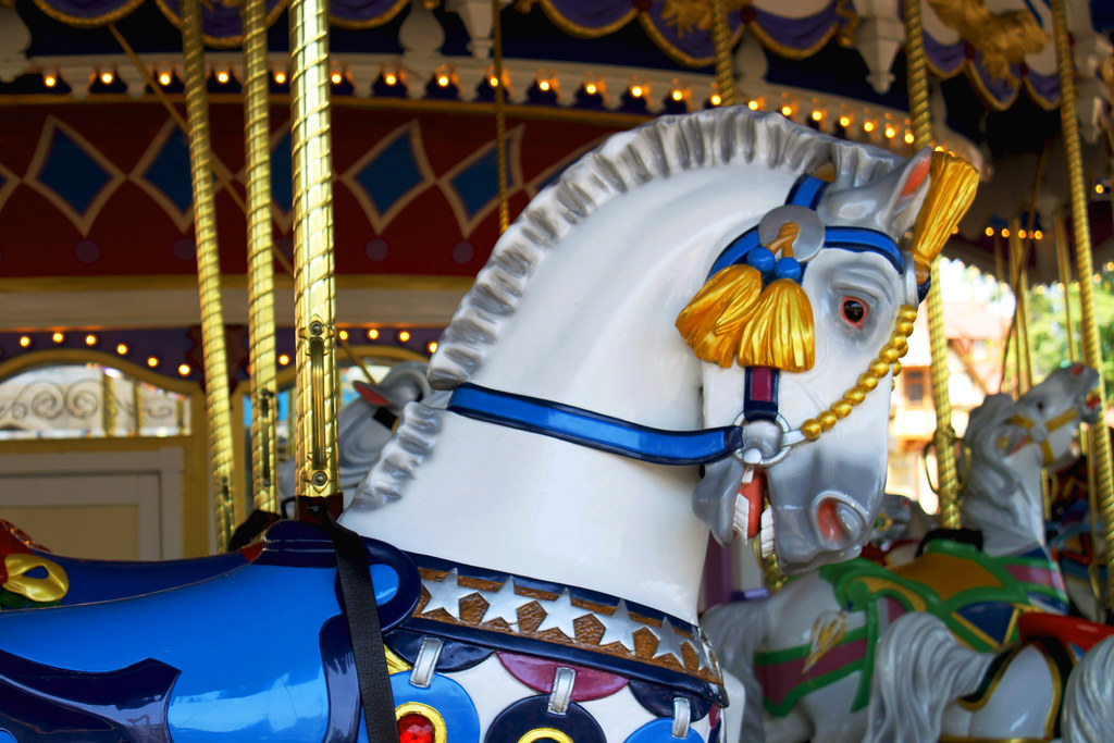 Fantasyland Carousel Horse I love photographing carousels … Flickr