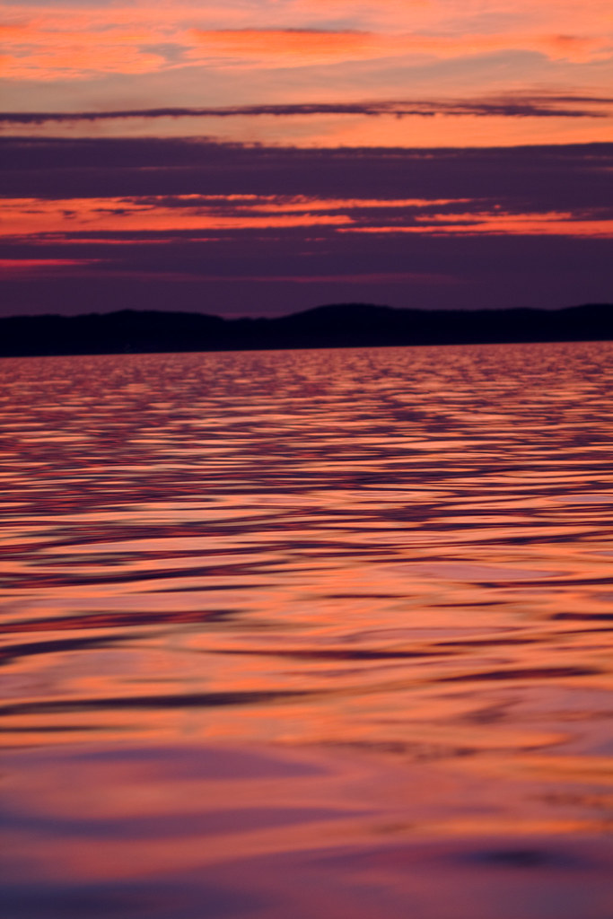 Great Lake on Fire Lake Michigan beneath an amazing sunset… Flickr