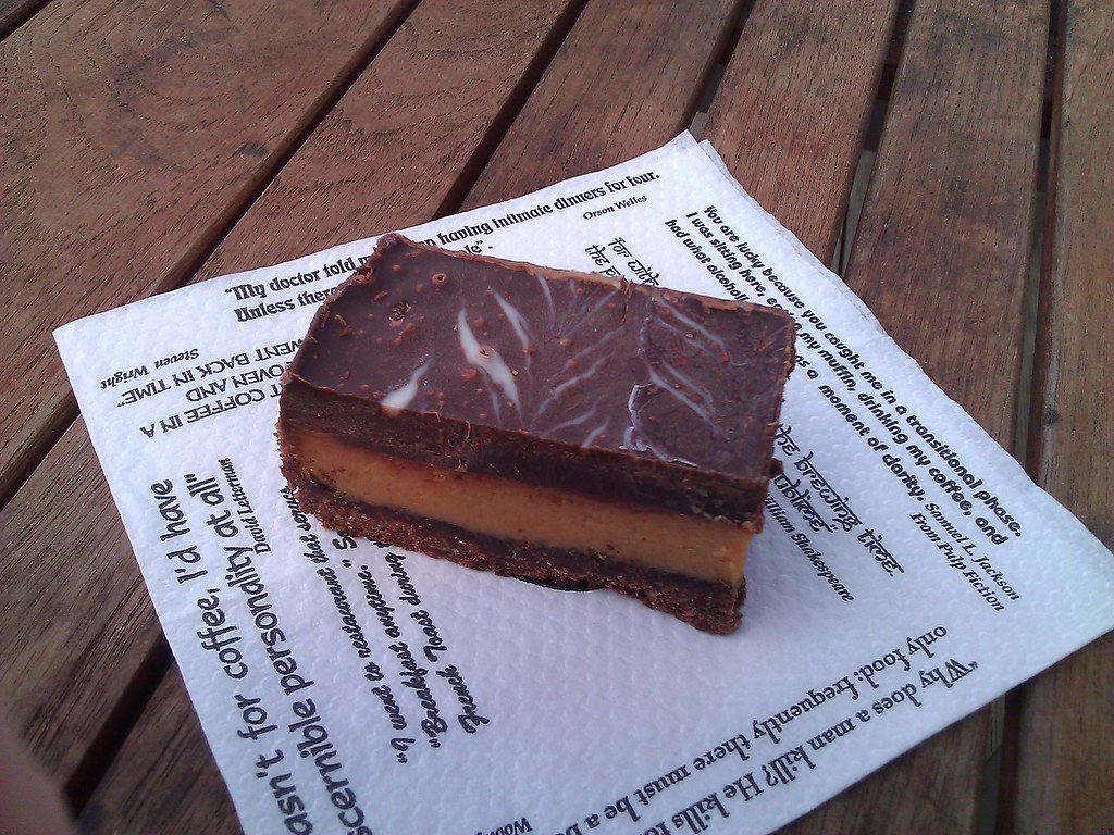 Chocolate Caramel Slice, from Altura Cafe Yortw Flickr