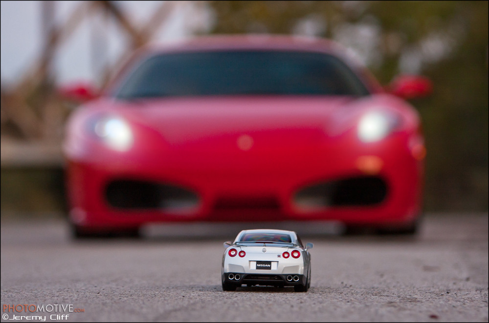 "Who are you calling 'fat'? / Nissan GTR vs Ferrari F430 Flickr