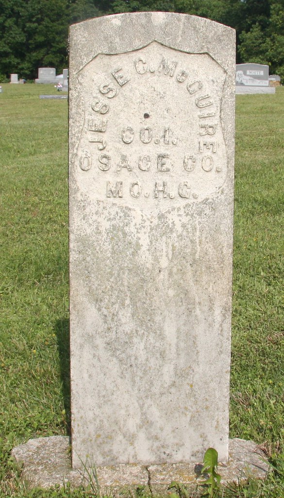 JESSE C MCGUIRE HEADSTONE Jesse C. McGuire Company I, Os… Flickr
