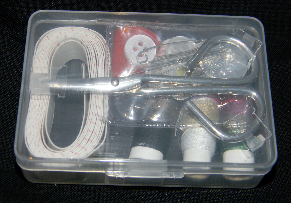 sewing kit tape measure scissors thread buttons needles pi… Flickr