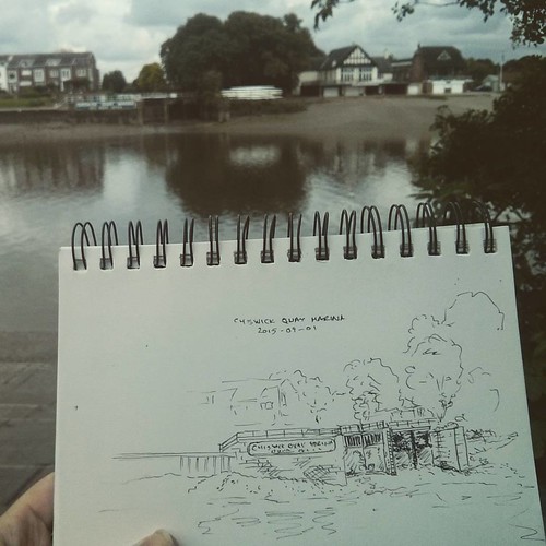Quick lunchtimesketch of Chiswick Quay Marina Andy Aldridge Flickr