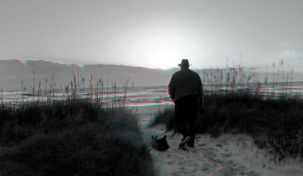 Walking the Dog at Sunrise OBX The beach at Salvo, NC. C… Flickr