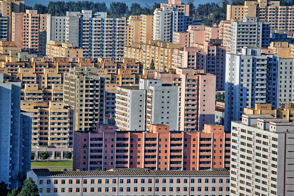 Apartments in Pyongyang North Korea Raymond Cunningham Flickr