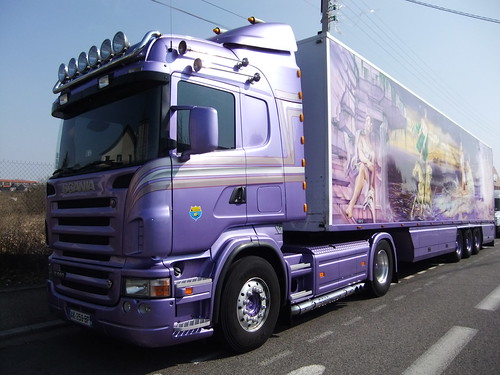 SCANIA R580 v8 "side pipe 6 sortie d'échappement" Trans pa ...