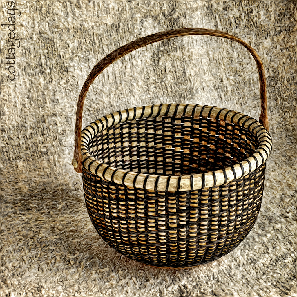 oil painted nantucket basket made by Bob Thress, Foothills… Flickr